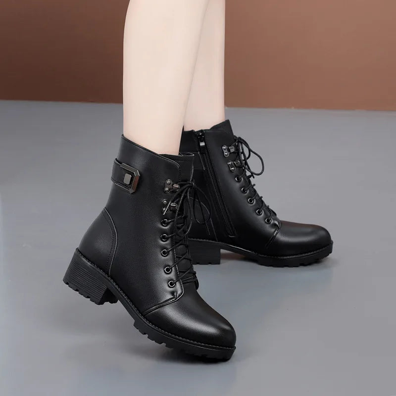 Aureline Leather Ankle Boots