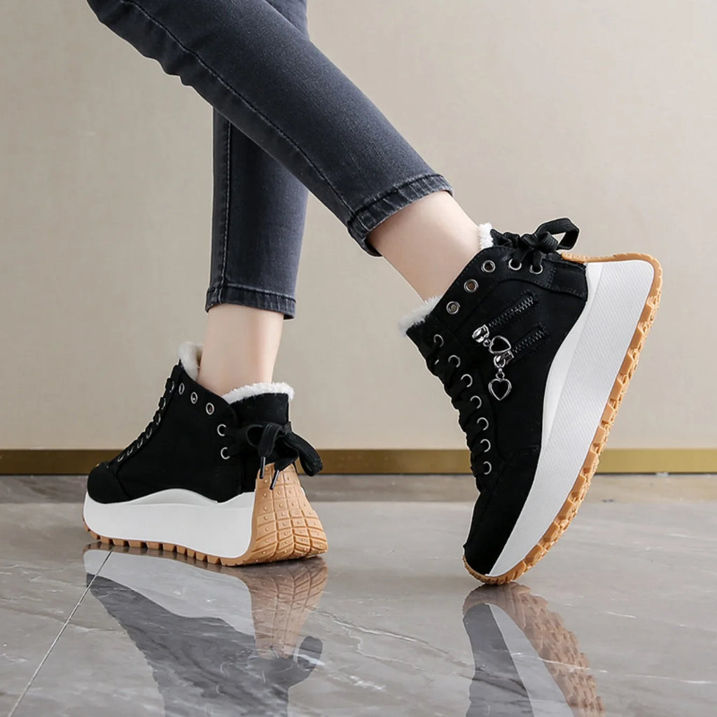 Aria Denim Lace-Up Sneakers