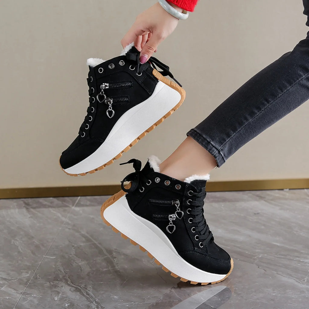 Aria Denim Lace-Up Sneakers
