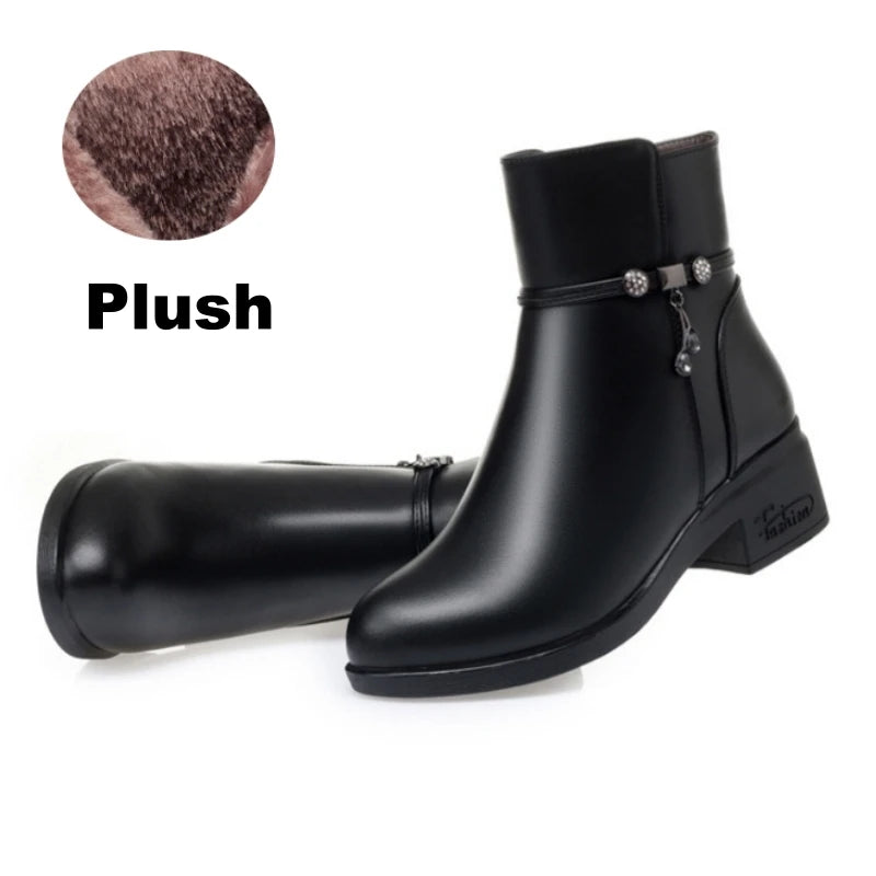 Genuine Leather Ankle Boots