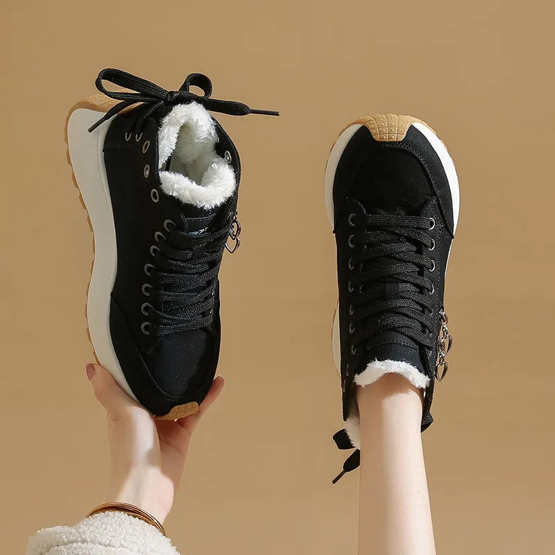 Aria Denim Lace-Up Sneakers