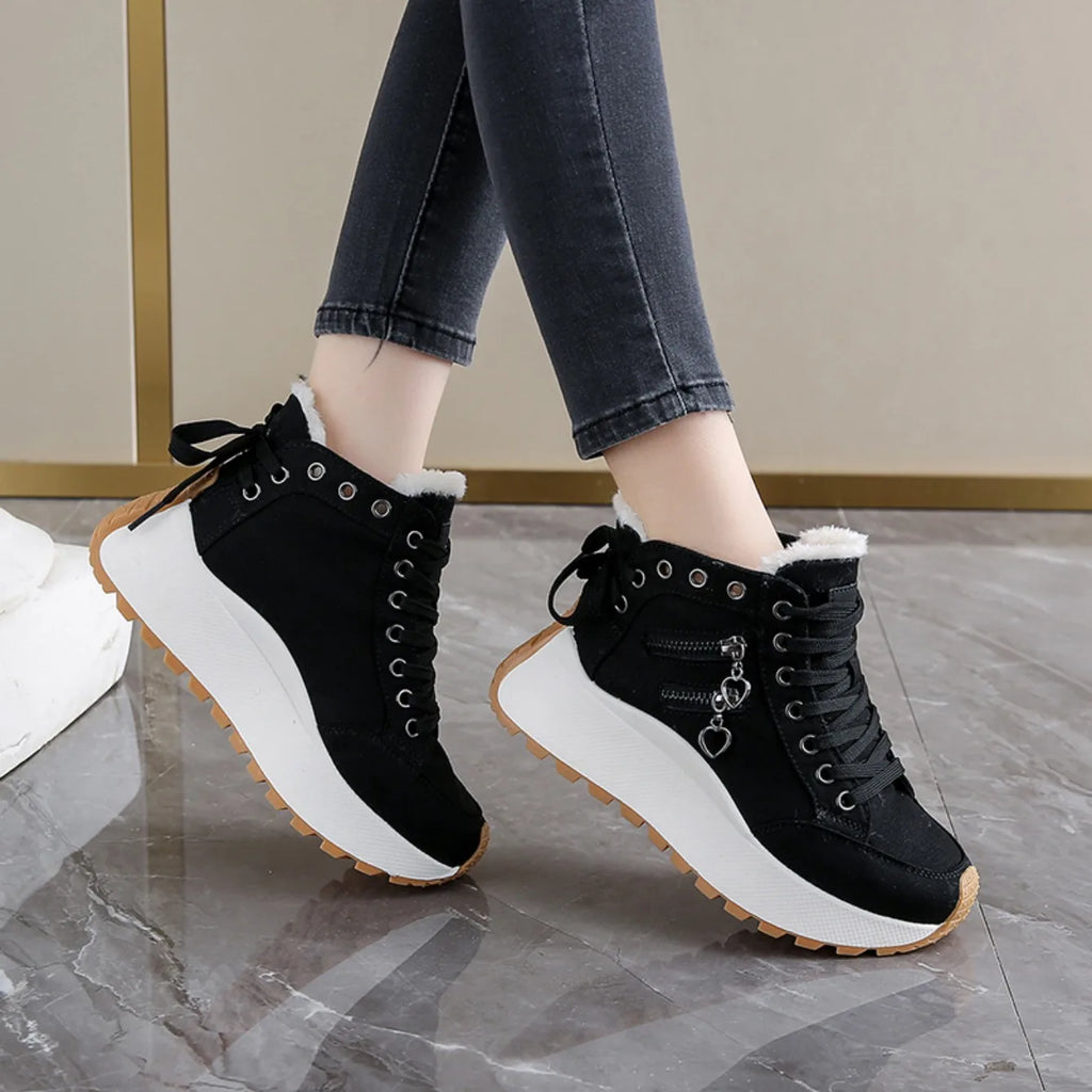 Aria Denim Lace-Up Sneakers