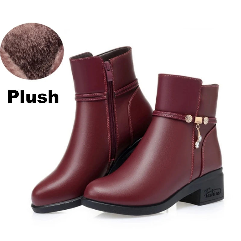 Genuine Leather Ankle Boots