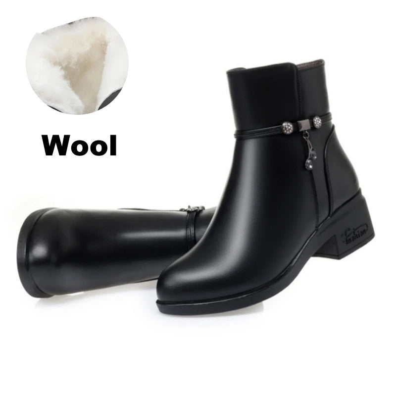 Genuine Leather Ankle Boots