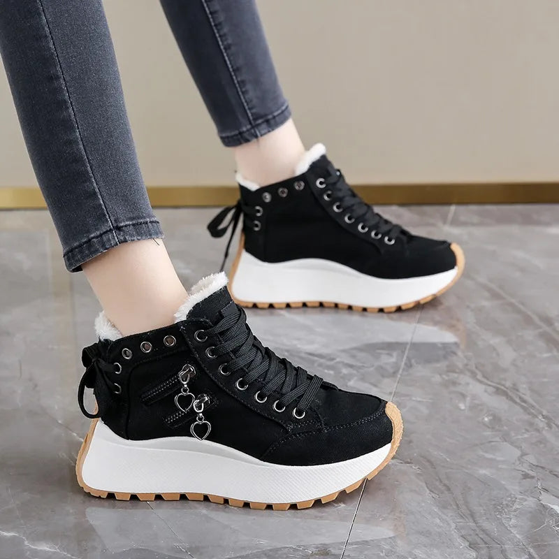 Aria Denim Lace-Up Sneakers