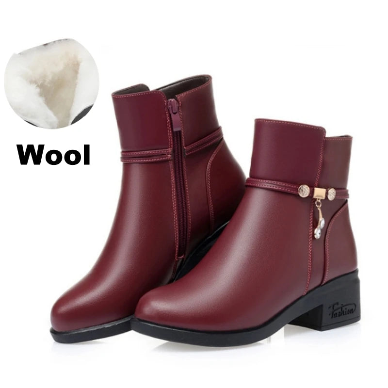 Genuine Leather Ankle Boots